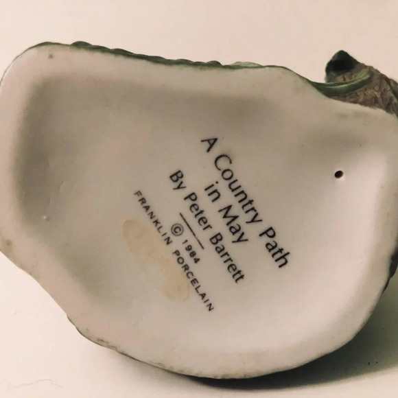 Vtg Cow Holstein Cow Calf Figure by  Peter Barrett Franklin Mint Porcelain - Picture 6 of 11